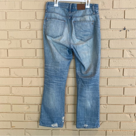Madewell Jeans Women's 27 Blue Cali Demi-Boot Crop Flare Button Fly Comfort - Picture 4 of 11